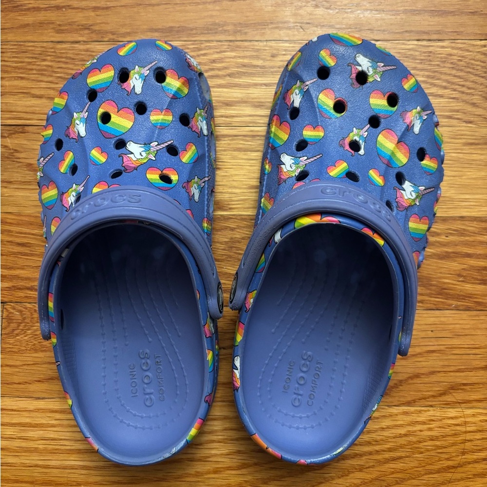 CROCS Kids' Blue Unicorn Water Shoes